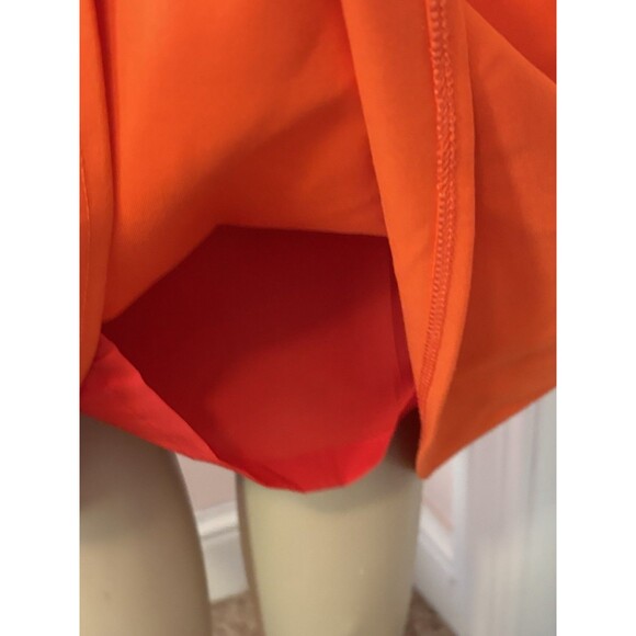 Banana Republic Orange Sleeveless Midi Dress Size 8 Criss Cross Back Pockets - Picture 6 of 10
